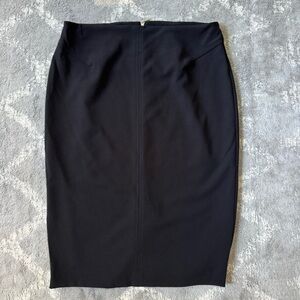 White House Black Market Black Lined Pencil Skirt Size 4 Preppy Career Office